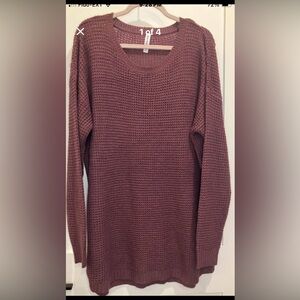 Women’s 3XL Zenana Premium waffle Knit Sweater in Dusty Rose